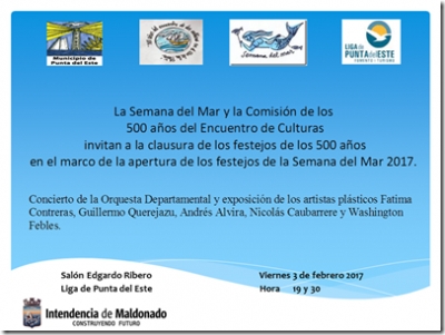 Agenda de actividades en el este uruguayo del 2 al 10 de febrero 2017