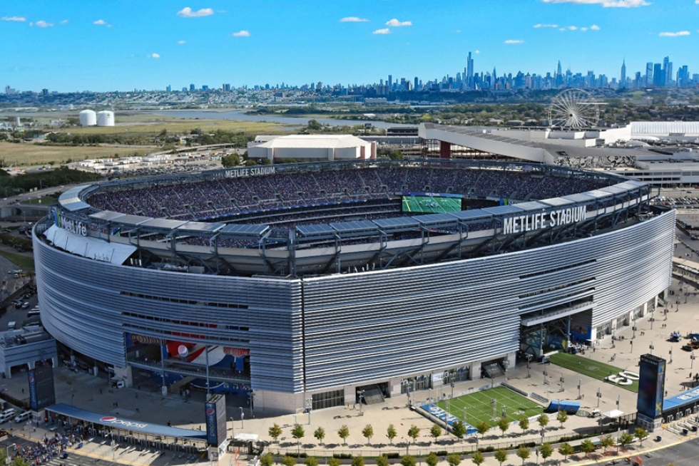 El Estadio MetLife en Nueva Jersey es hogar de los equipos de fútbol americano New York Giants y New York Jets.