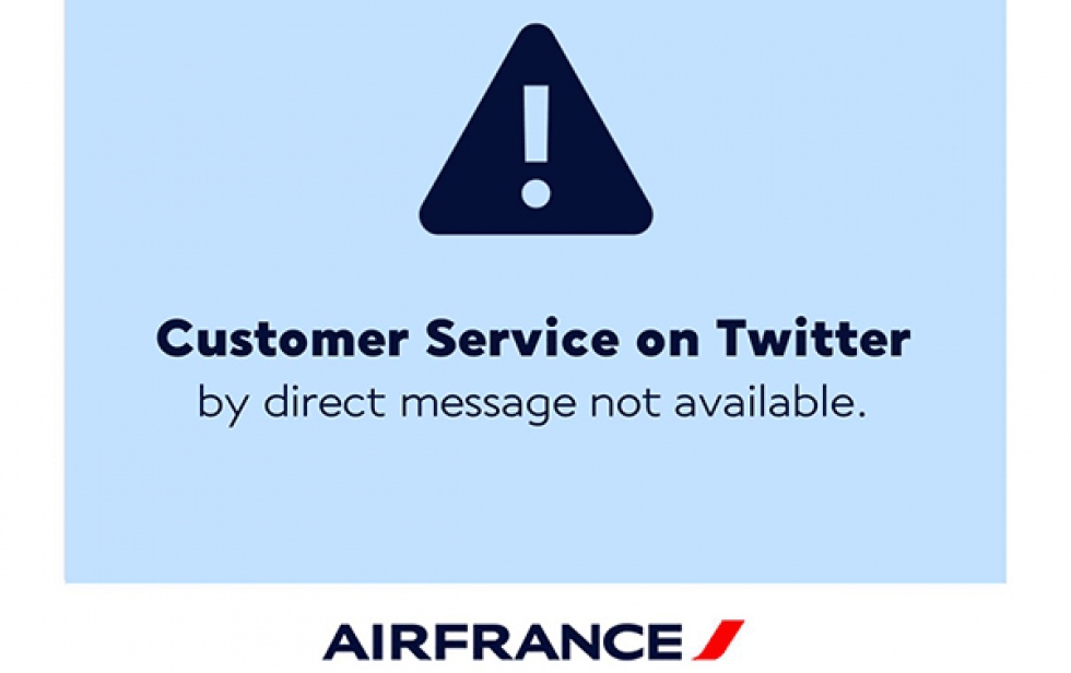 Twitter cambia y desmonta el servicio al cliente de Air France