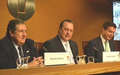 Ramón Puerta, Gustavo Santos y Eduardo López.