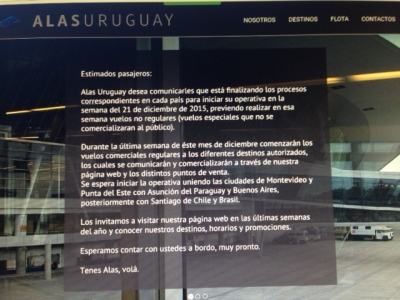 Alas Uruguay tiene atrasada hasta su página web