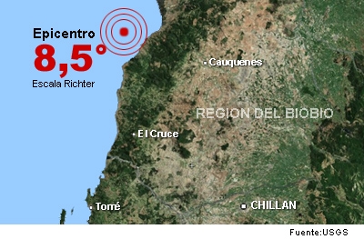 El sismo en Chile