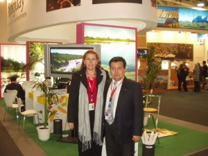 Ministra de Turismo, Liz Cramer y Antonio Amarilla, Yacht y Golf Club Paraguayo