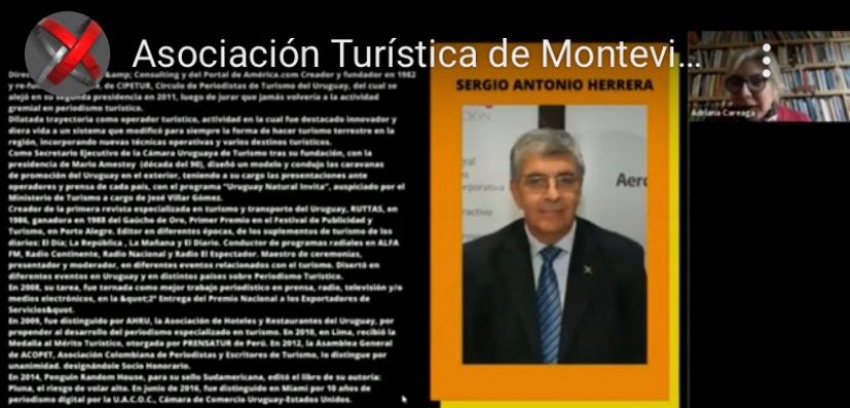 Sergio Antonio Herrera disertó para la ATM, Asociación Turística de Montevideo, y...