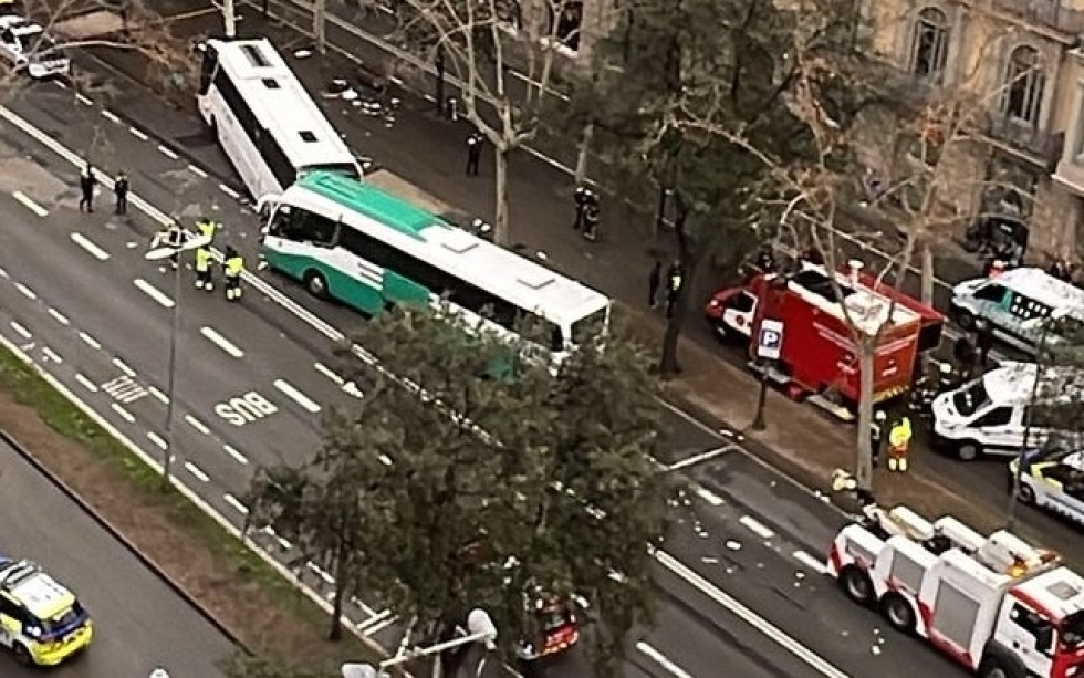 Múltiples turistas heridos en Barcelona