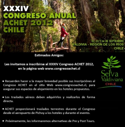 Congreso de ACHET en Valdivia. Recomendación del PDA