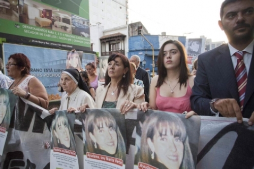 La madre de Marita Ver&oacute;n, Susana Trimarco, en una manifestaci&oacute;n contra la trata de blancas.