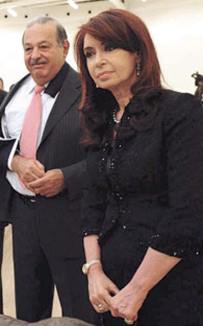 Slim une a M&eacute;xico y Argentina en visita de Cristina Fern&aacute;ndez