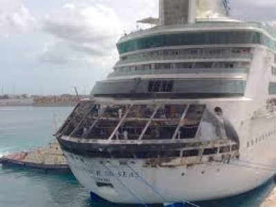 Incendio en crucero en las Bahamas, sin v&iacute;ctimas  