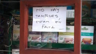  Las argentinas viven la &ldquo;crisis de los tampones&rdquo;