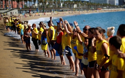 Protestan contra el turismo 'descontrolado' en Barcelona