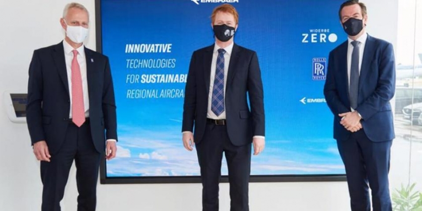Embraer, Wider&oslash;e y Rolls-Royce investigar&aacute;n tecnolog&iacute;as innovadoras para aviones regionales sostenibles