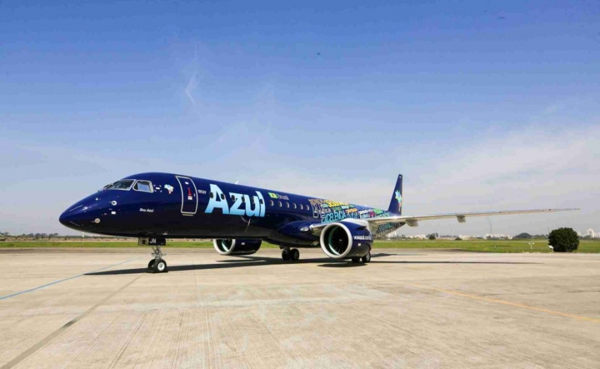 Azul estrena el mayor avi&oacute;n de pasajeros de Embraer