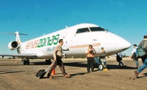 Aviones Bombardier de la empresa Amaszonas.