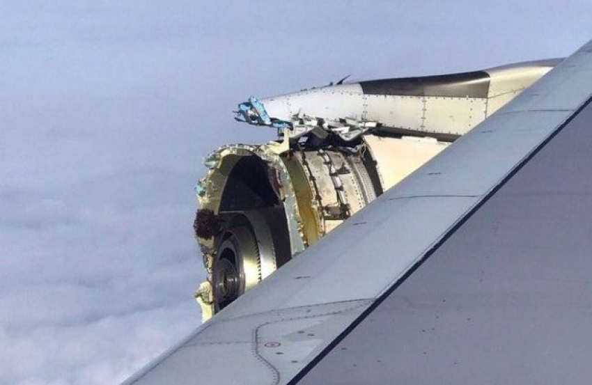 Motor afectado A380 de Air France 