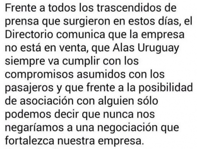 Alas Uruguay: ya llegó lo que anunciamos