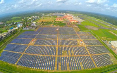 India: primer aeropuerto enteramente alimentado por energ&iacute;a solar