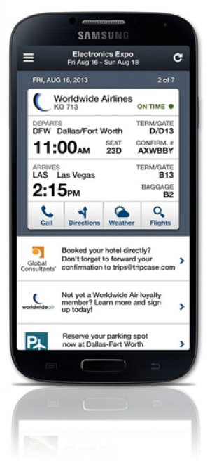 TripCase, app de Sabre, brind&oacute; soporte interactivo para m&aacute;s de 30 millones de viajes en 2014