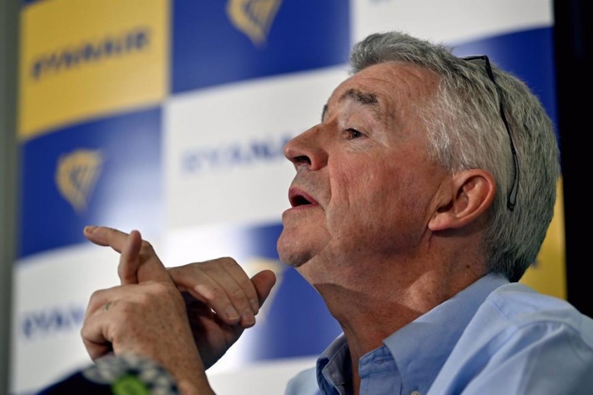 Michael O'Leary, CEO de Ryanair, en una conferencia de prensa en Bruselas. 