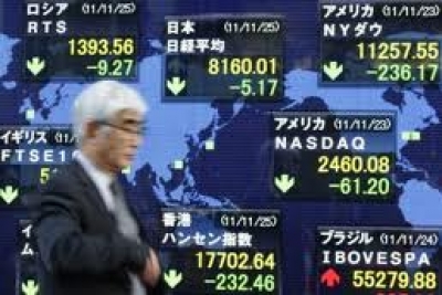 Acciones del mundo caen por advertencia a la zona euro