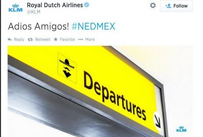 Aerol&iacute;nea holandesa KLM causa pol&eacute;mica por tuit de mofa hacia mexicanos