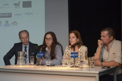 Ricardo Ram&oacute;n, director del Centro Cultural de Espa&ntilde;a; Mar&iacute;a Jos&eacute; Santacreu, coordinadora de Cinemateca Uruguaya; Alejandra Trelles, directora art&iacute;stica del Festival; Mart&iacute;n Papich, director del Instituto del Cine y el Audiovisual del Uruguay (ICAU).
