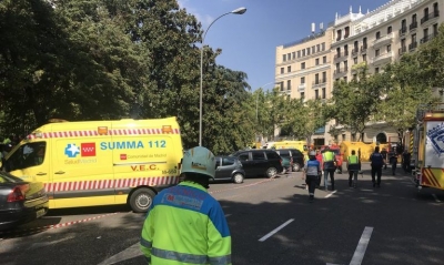 Un muerto y once heridos en el derrumbe del hotel Ritz de Madrid