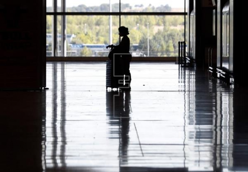Aspecto que presenta la zona de llegadas de la Terminal 4 del Aeropuerto Adolfo Su&aacute;rez Madrid-Barajas. 