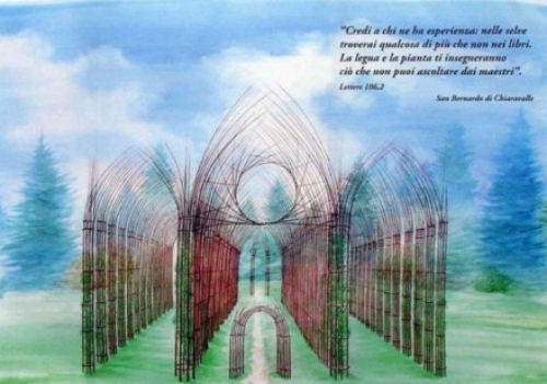 Italia: se inauguró una catedral verde hecha de troncos y ramas