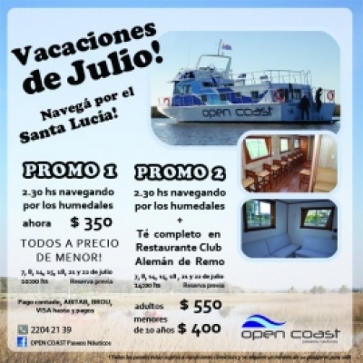 Paseos por el Río Santa Lucía en vacaciones de julio