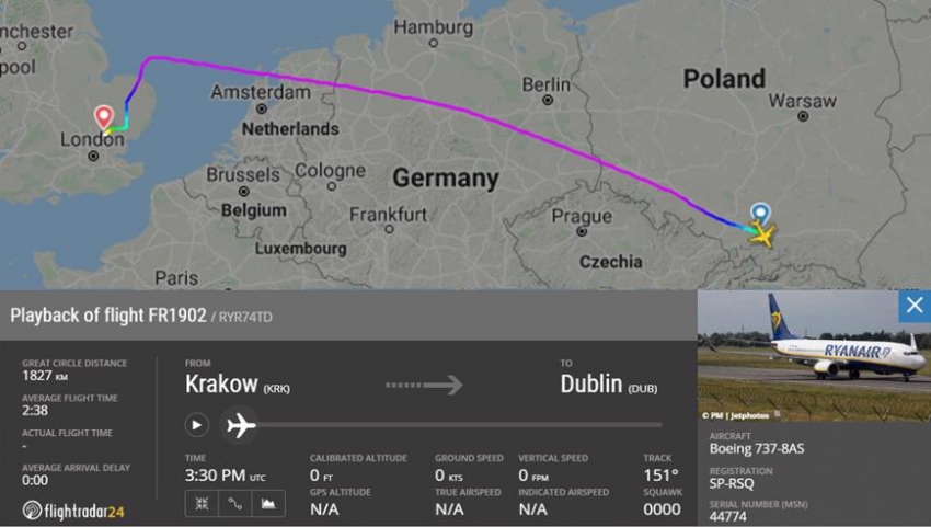 Boeing 737 de Ryanair aterriza de emergencia escoltado por aviones de combate de la RAF