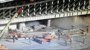 Derrumbe en obra del Aeropuerto de Ezeiza: 1 muerto y 10 heridos