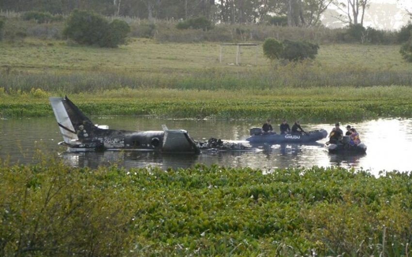 As&iacute; qued&oacute; el avi&oacute;n Beechcraft King Air B90, tras la tragedia de Laguna del Sauce.