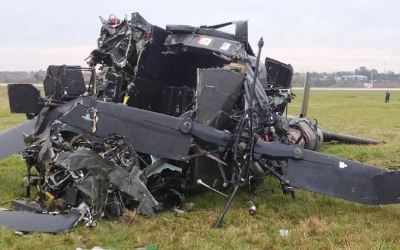 As&iacute; qued&oacute; el helic&oacute;ptero.