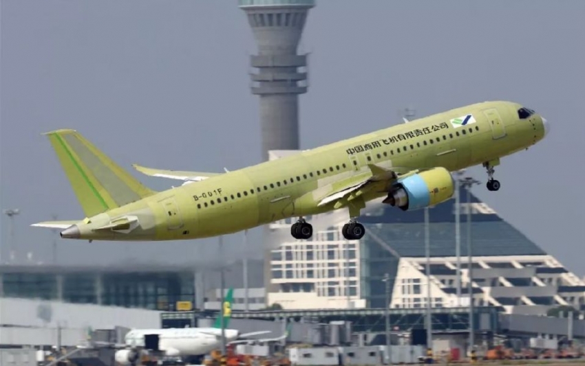 Despega el quinto prototipo de pruebas del Comac C919