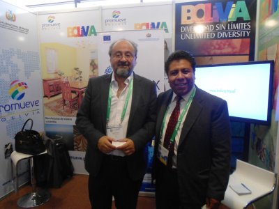 Roberto Paiva, Director de ProChile y Sandro Iván Cahuaya Quispe, Director General Ejecutivo de Promueve Bolivia.