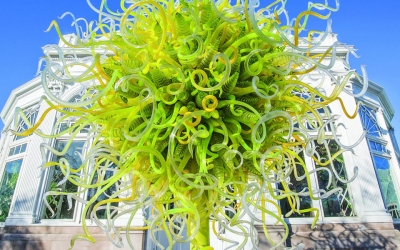 'Citron Sun', de Dale Chihuly, en los jardines bot&aacute;nicos de Nueva York.