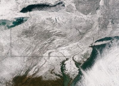 Imagen satelital del noreste de EE.UU.