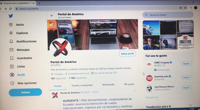Portal  de Am&eacute;rica (@DelPDA) en Twitter