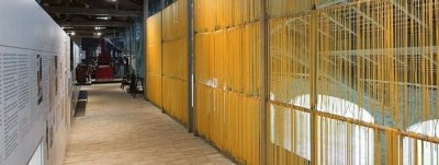 Una de las salas del Museo de la Pasta de Parma que est&aacute; dedicada a explicar el proceso de secado de los espaguetis.