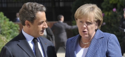 El presidente franc&eacute;s, Nicol&aacute;s Sarkozy, y la canciller alemana, Angela Merkel