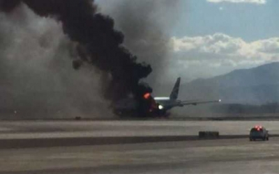 Motor de avi&oacute;n de British Airways se incendia en Las Vegas