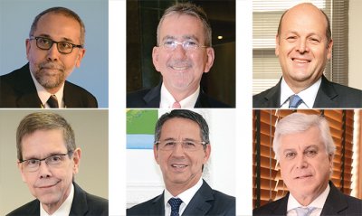 Los poderosos consolidadores nucleados en AirTkt desde enerop pasado: Rui Alves, de Gapnet, Beto Santos, de Esferatur, Marcelo Sanovicz, de Rextur Advance, Cássio Oliveira, de AirTkt, Elói Oliveira, de Flytour, y Juarez Cintra, de Ancoradouro 