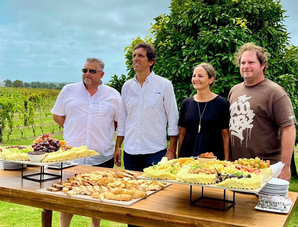 Jorge Fernández, Presidente del CIPU, Marcos Grolero Organizador, Carla Tchintian Organizadora, Luis Rivero Gerente Panaderia La Linda. CIPU,  es el Centro de Panaderos del Uruguay.