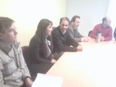 Christian Karsen; Sabrina Acevedo; Nicol&aacute;s de los Santos y C&eacute;sar iroldi, integrantes de Alas U junto a Marcelo Abdala del Pit Cnt