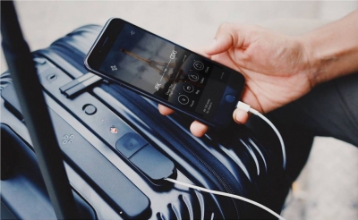 Modelo de maleta 'inteligente' de Bluesmart, que permite saber d&oacute;nde se encuentra el equipaje.