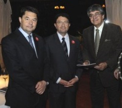 Carlos Vogeler y Taleb Rifai, en junio de 2010, primera visita a Uruguay junto a nuestro director