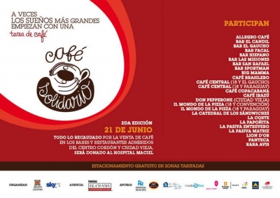 Caf&eacute; solidario, el 21 de junio en el Centro, Cord&oacute;n y Ciudad Vieja de Montevideo