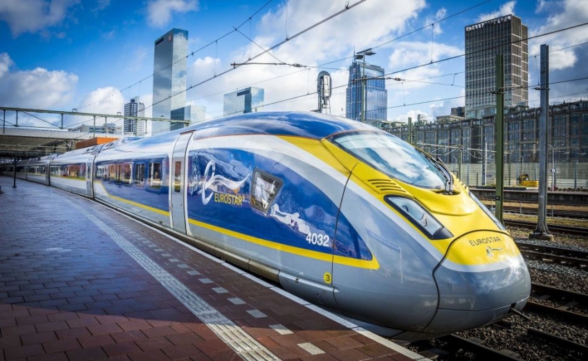 El tren Eurostar llegó a Ámsterdam en 2018. 