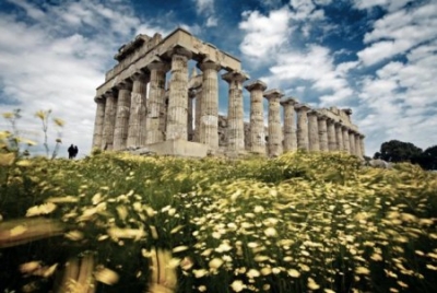 Ruinas del templo griego de Hera en Selinunte, en la provincia de Trapani (al sur de Sicilia).- 